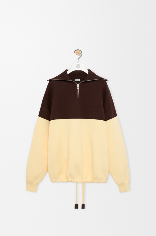 LOEWE Maglia in cotone Brown/Yellow
