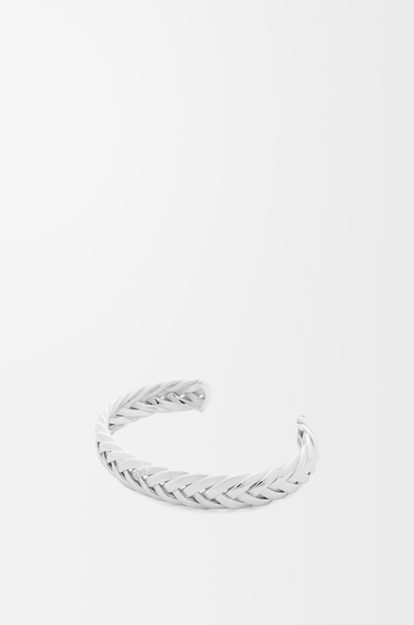 LOEWE Thin braided cuff in sterling silver Silver