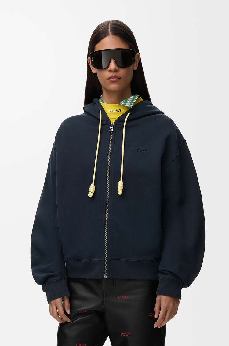 LOEWE Sudadera con capucha Flamenco en algodón Azul Marino