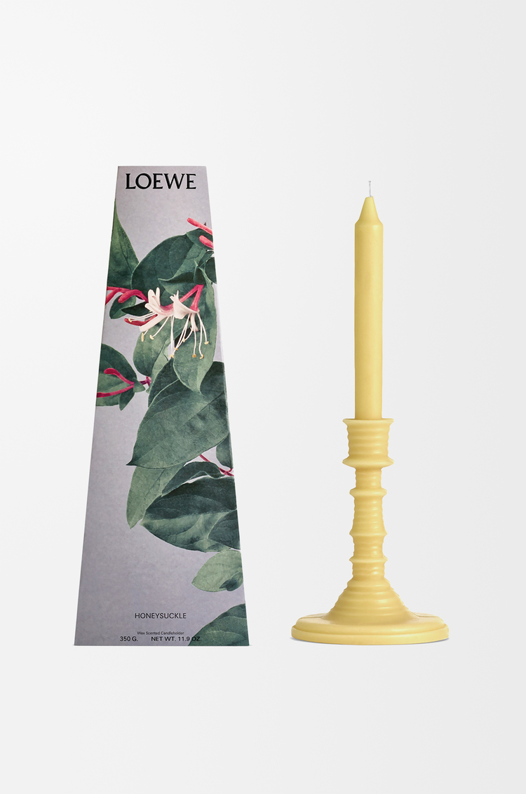 LOEWE 忍冬蠟質燭台 黃色
