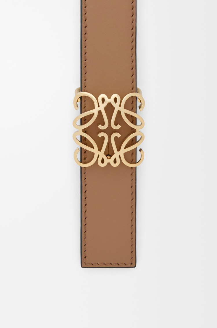 LOEWE Ceinture réversible Anagram Bombé en cuir de veau lisse Moka/Ardoise