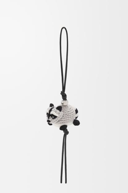 LOEWE Raccoon charm in felt Grey