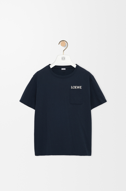 LOEWE Relaxed fit T-shirt in cotton Dark Navy Blue