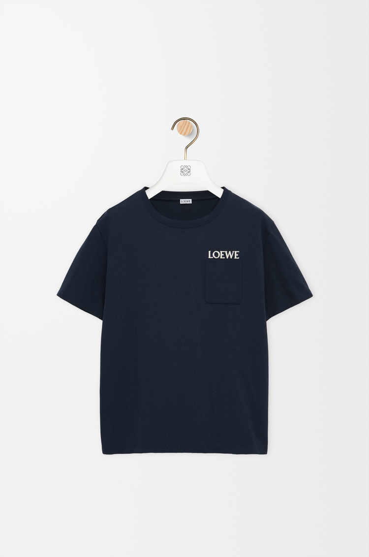 LOEWE Relaxed fit T-shirt in cotton Dark Navy Blue