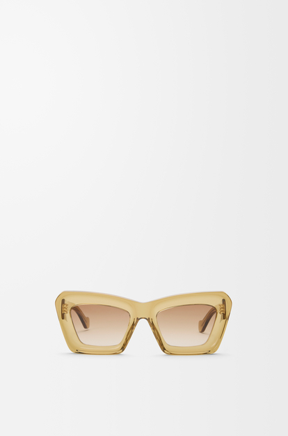 LOEWE Gafas de sol Beveled Cateye Oliva Transparente