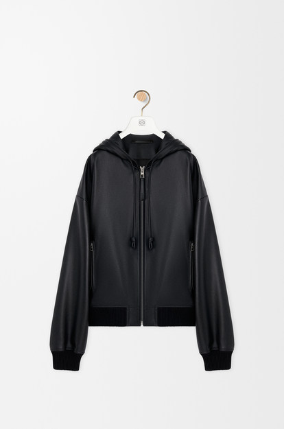 LOEWE Hooded jacket in nappa lambskin Black