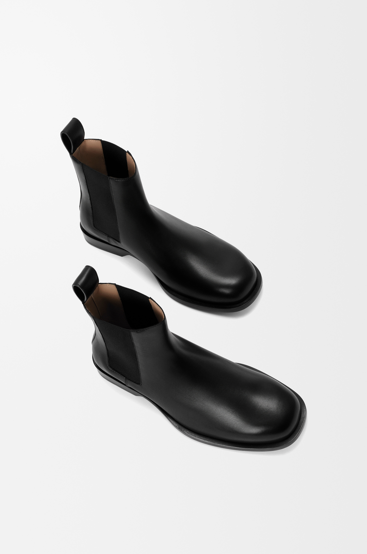 LOEWE Bobine 亮面小牛皮切爾西靴 黑色