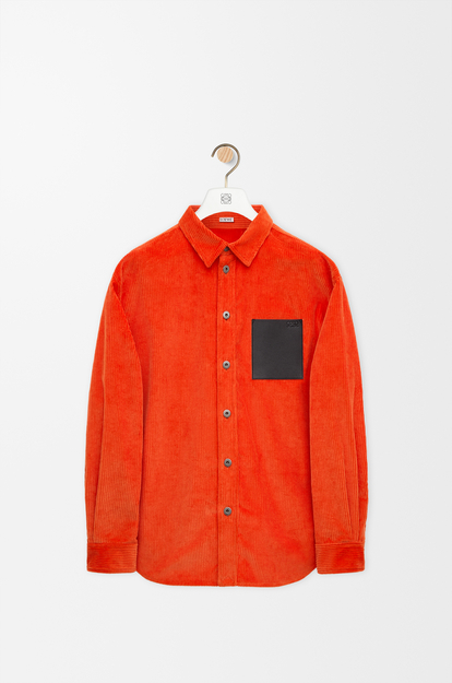 LOEWE Shirt in cotton corduroy Orange