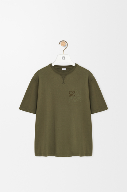 LOEWE Loose fit T-shirt in cotton Khaki Green