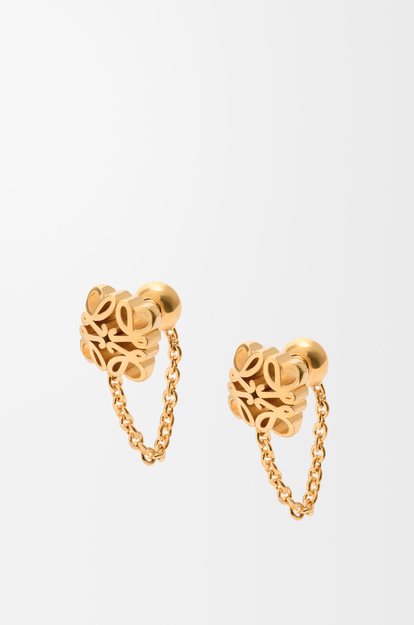 LOEWE Anagram Bombé chain earrings Gold