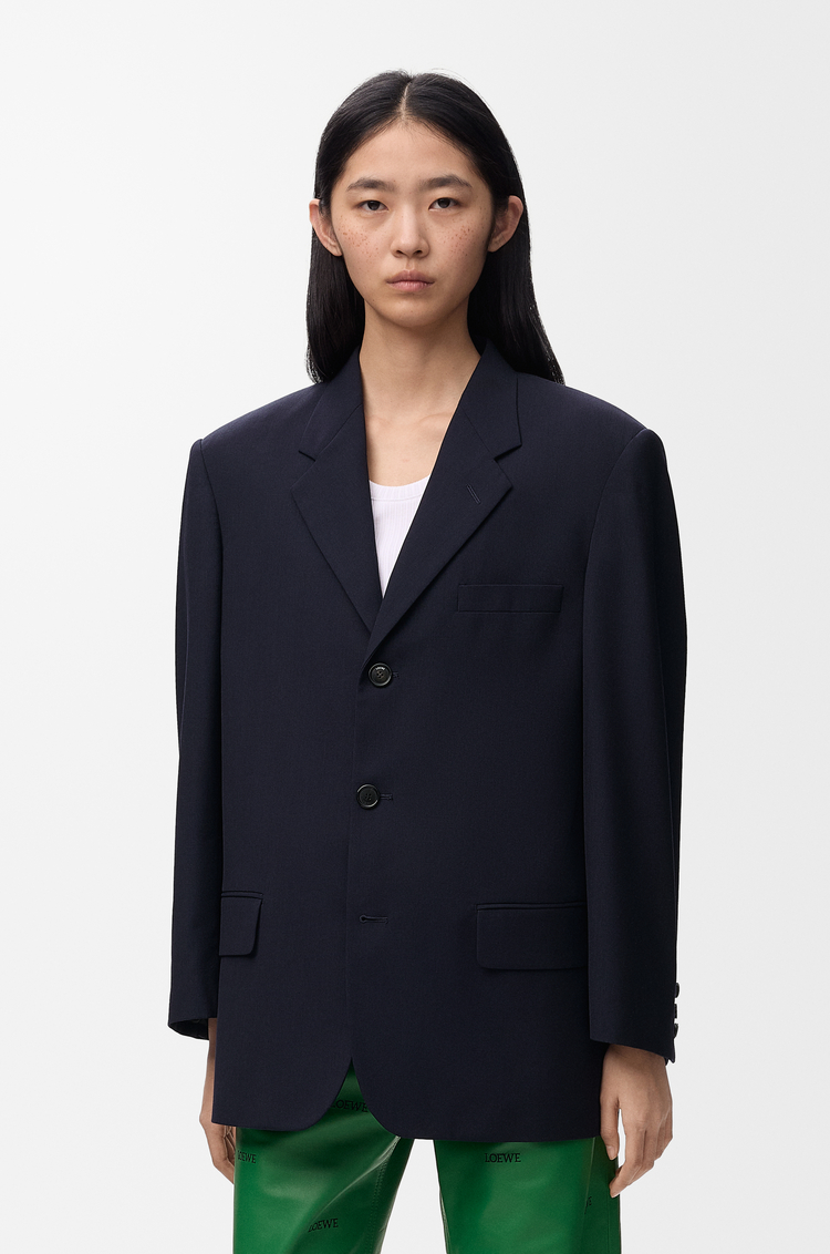 LOEWE 羊毛夾克 海軍藍