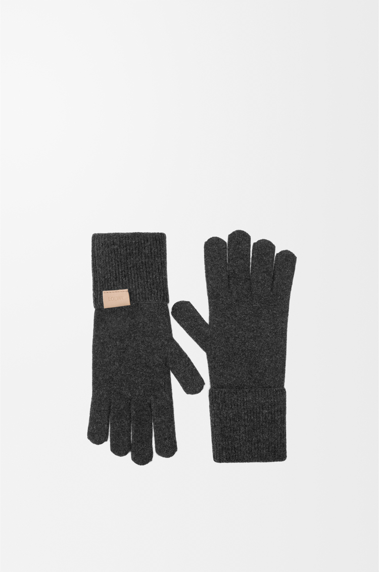 LOEWE Handschuhe aus Kaschmir Schwarz
