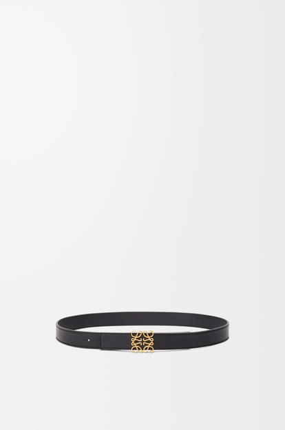 LOEWE Reversible Anagram belt in supple grained calfskin Black/Gold