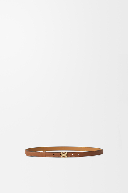 LOEWE Anagram belt in pebble grain calfskin Tan/Gold