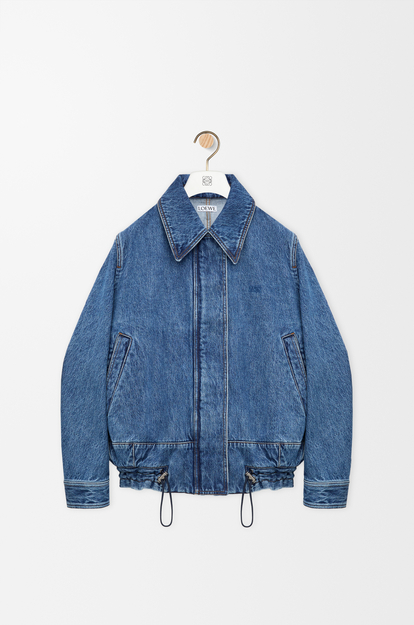LOEWE Drawstring jacket in denim Blue