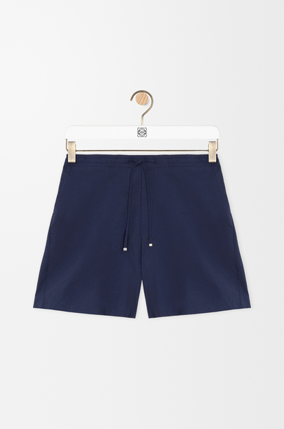 LOEWE Shorts in cotton blend Navy Blue