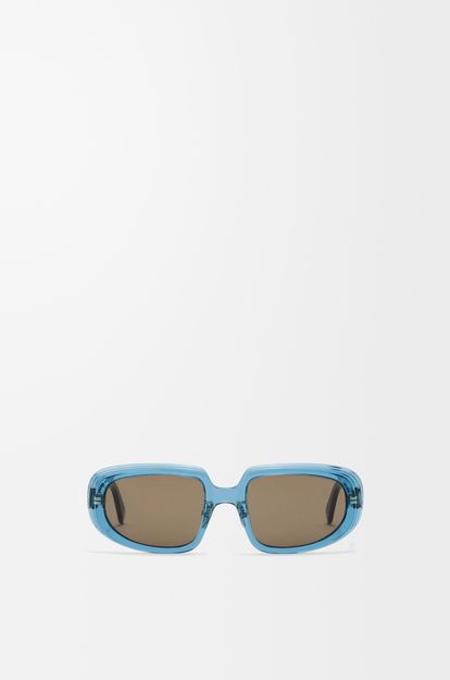 LOEWE Mini Anagram Steps Rectangular sunglasses Transparent Blue
