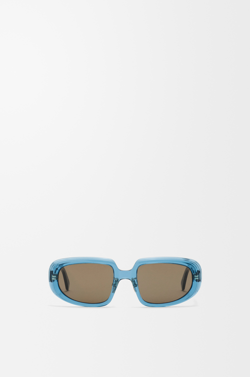 LOEWE Occhiali da sole rettangolari Anagram Steps mini Transparent Blue