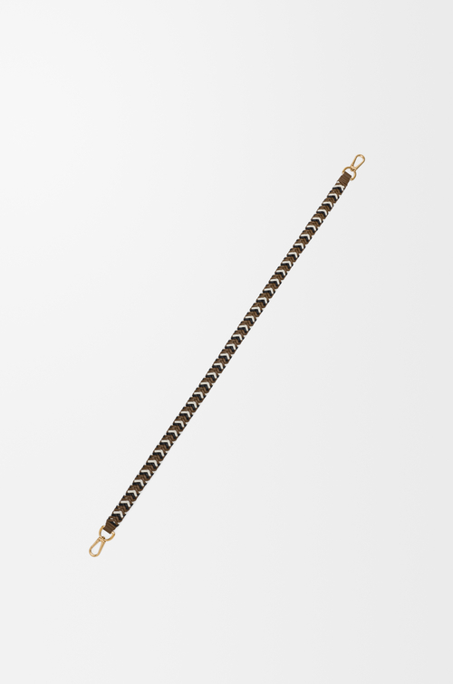 LOEWE Bandoulière Woven en cuir Marron/Blanc