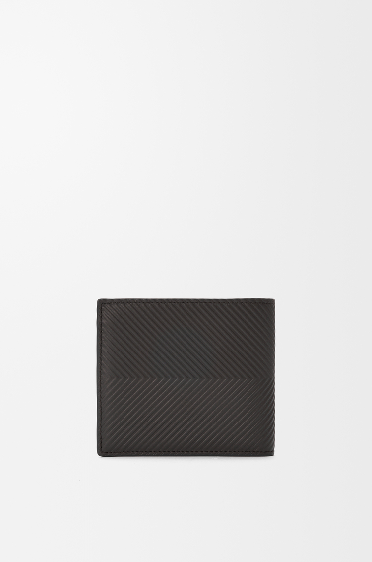 LOEWE Bifold coin wallet in textured classic calfskin Dark Grey