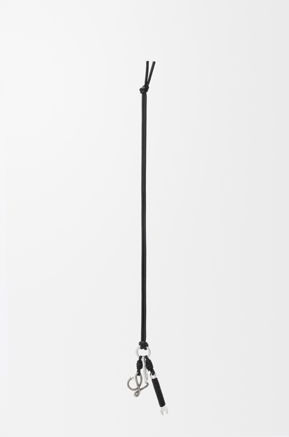 LOEWE Multi tool charm in brass and calfskin Black