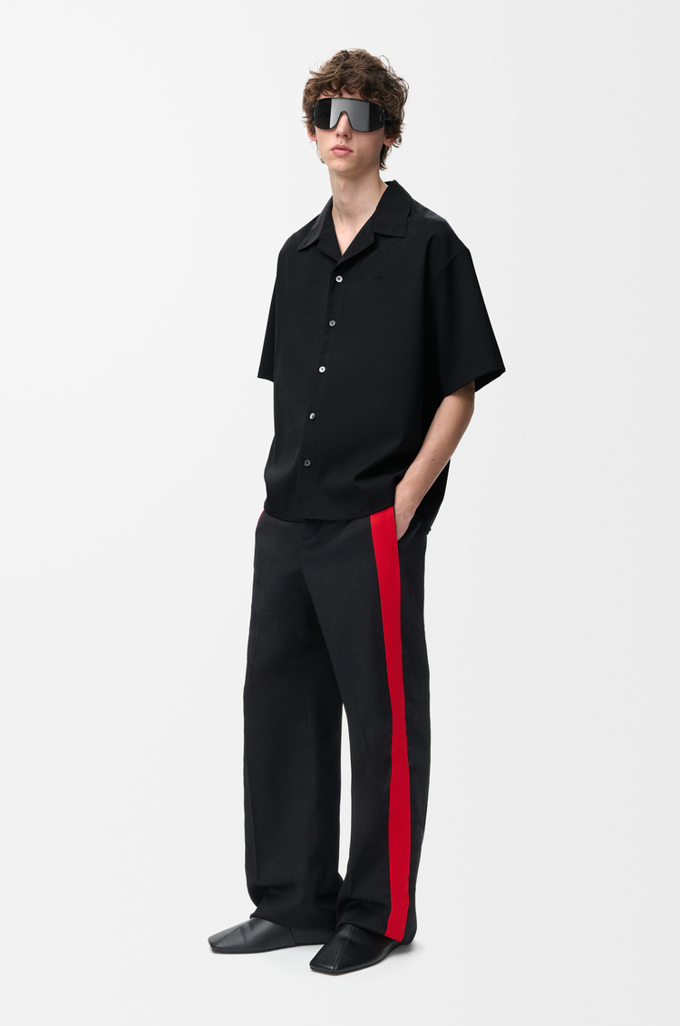 LOEWE Short sleeve shirt in wool Black