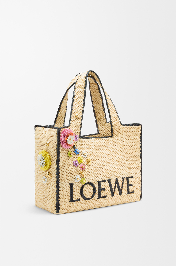 LOEWE Flower pin in calfskin Pink