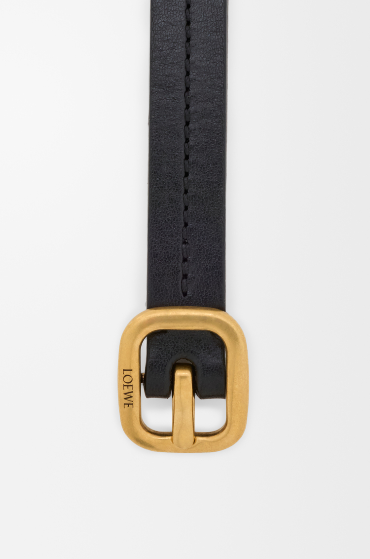LOEWE 经典牛皮革柔软腰带 黑色
