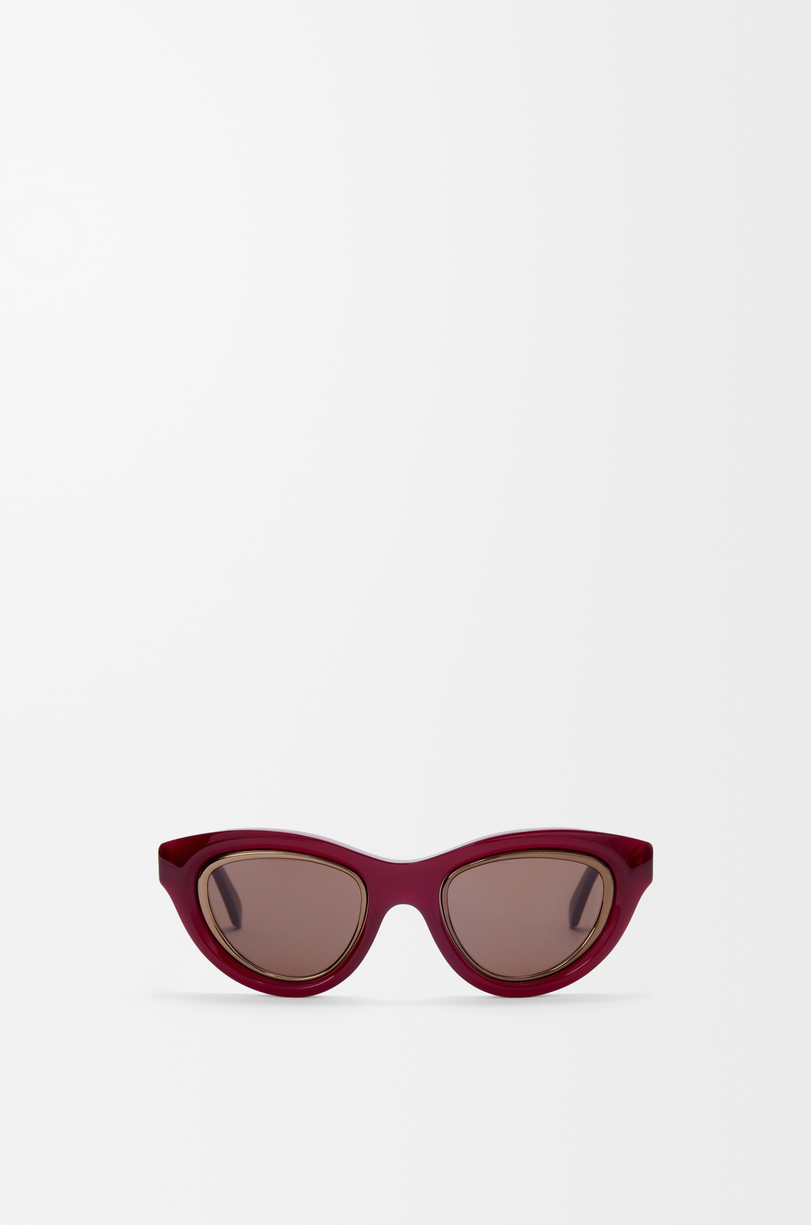 LOEWE Mini Anagram Cateye sunglasses Milky Burgundy