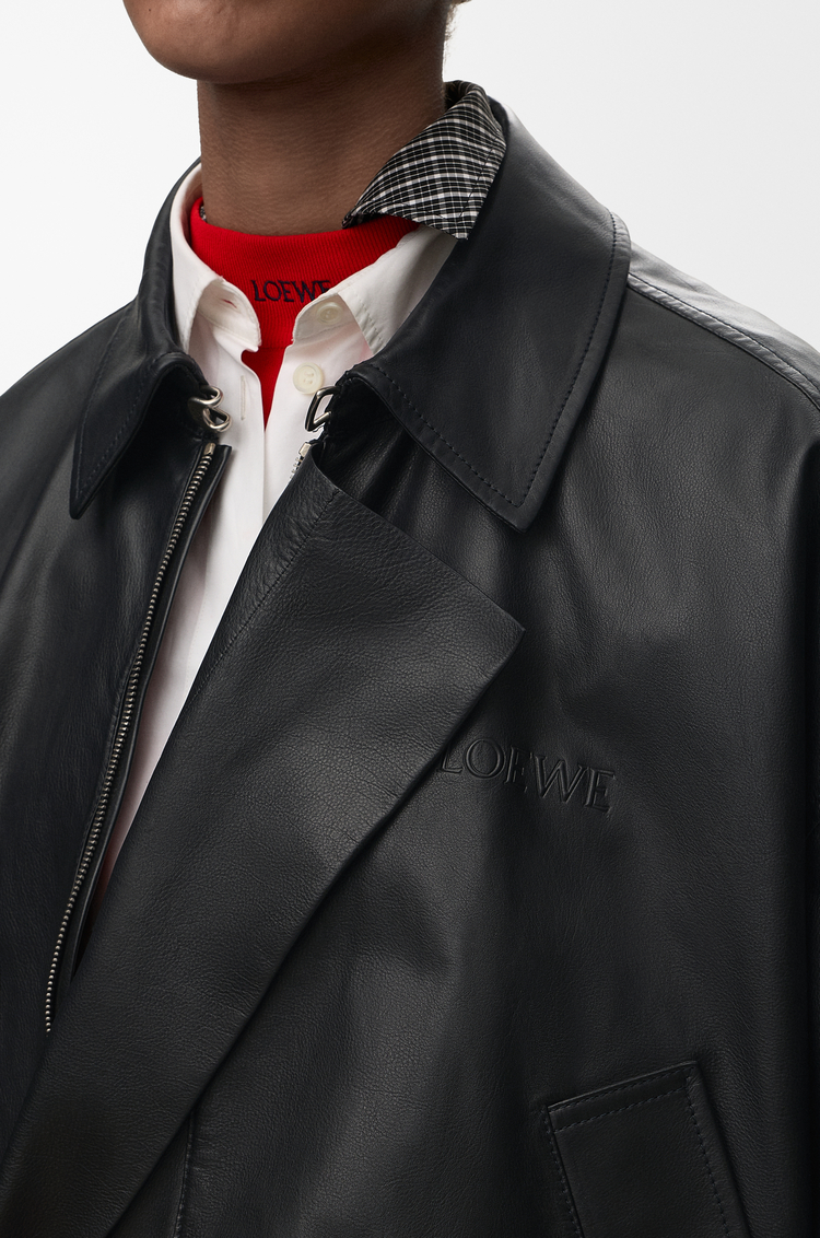 LOEWE Chaqueta en piel napa de ternera Negro