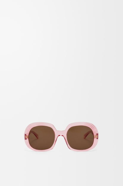 LOEWE Mini Anagram Steps Square sunglasses Transparent Pink