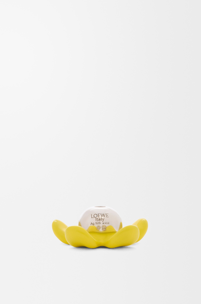 LOEWE Flower Hat pendant in sterling silver Silver/Yellow