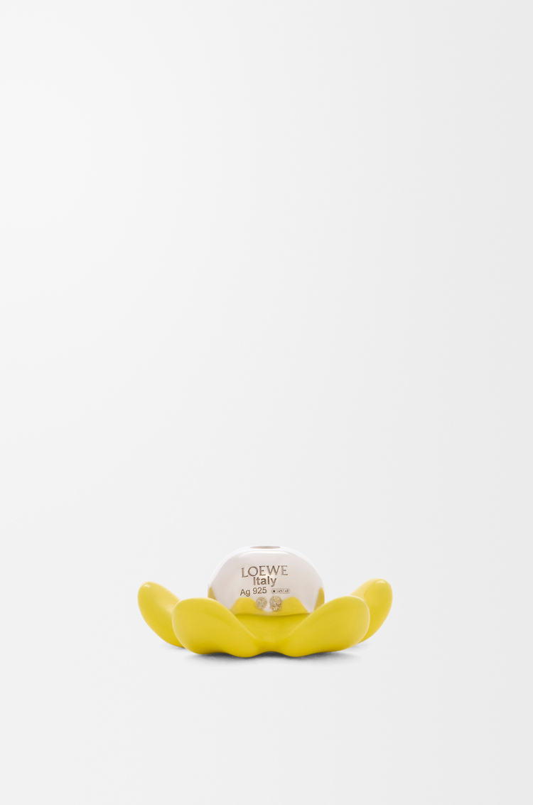 LOEWE Pendentif Flower Hat en argent sterling Argent/Jaune