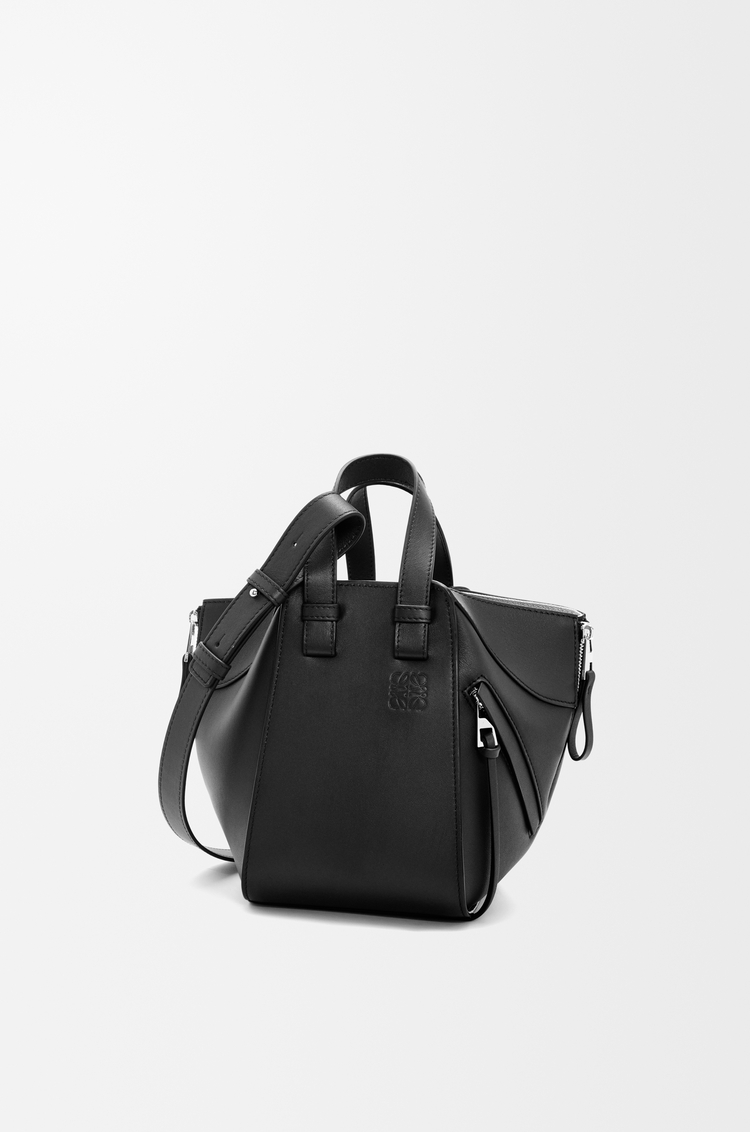 LOEWE 经典牛皮革 Hammock Compact 手袋 黑色