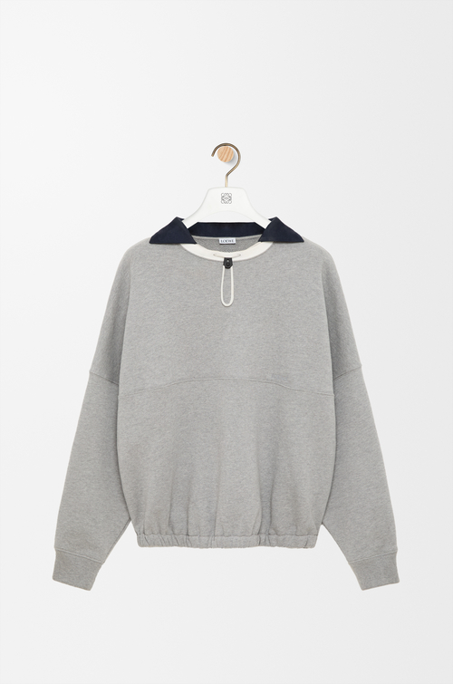 LOEWE Pullover aus Baumwolle Grau Melange