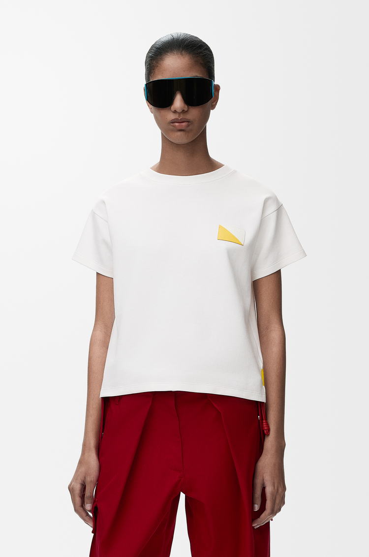 LOEWE Camiseta en mezcla de algodón Blanco