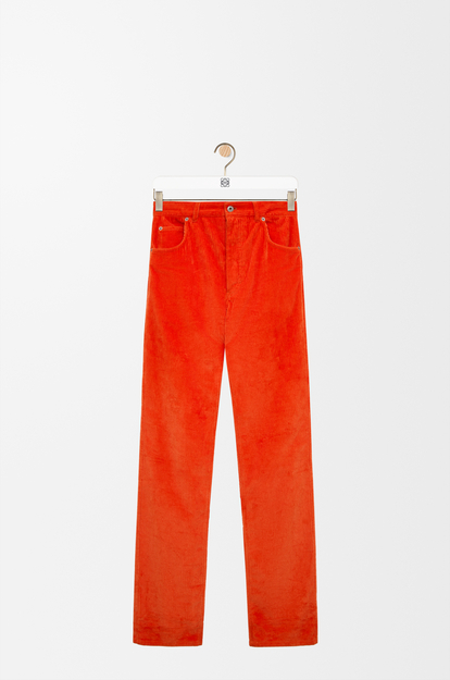 LOEWE Trousers in cotton corduroy Orange