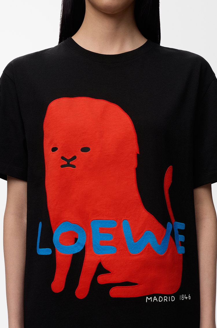 LOEWE Regular fit t-shirt in cotton Black