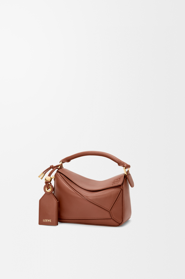 LOEWE Mini sac Featherlight Puzzle en cuir d'agneau nappa Pécan
