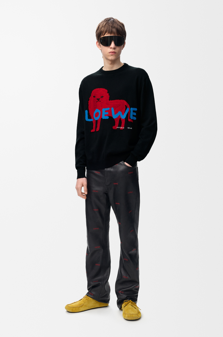 LOEWE Maglia in cotone e seta Nero