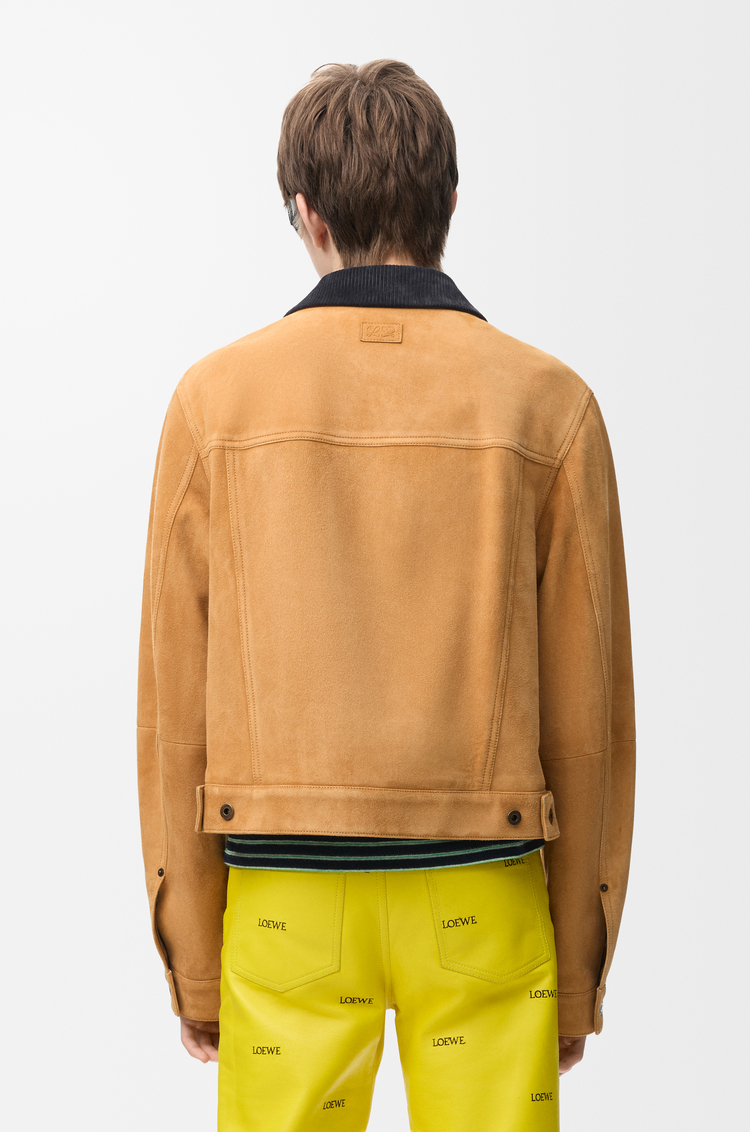 LOEWE Chaqueta trucker en ante de piel de cabra Camel
