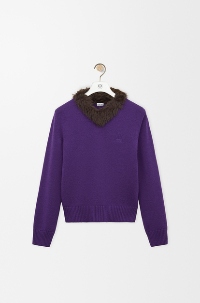 LOEWE Sweater in wool Purple