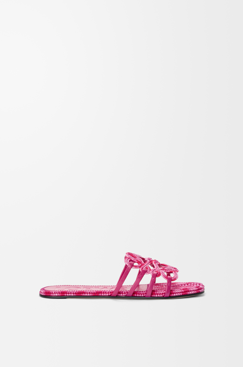 LOEWE Mules Petal Anagram en toile brodée Orchidée