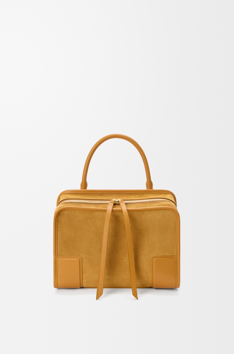 LOEWE Medium Amazona 180 bag in suede Ochre