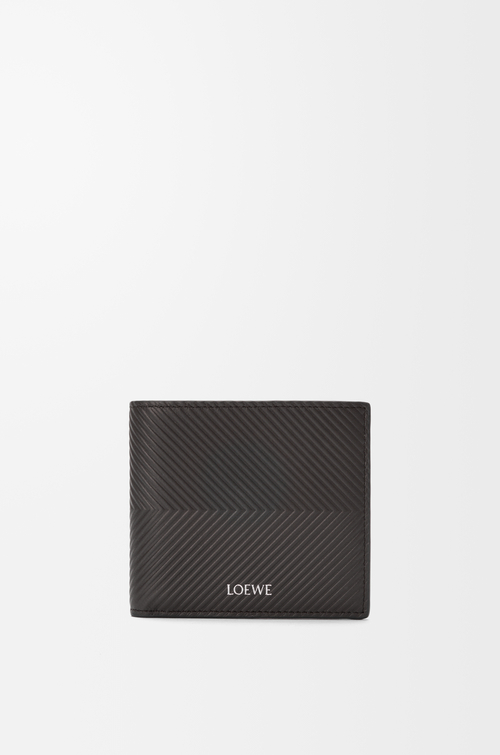 LOEWE Bifold-Brieftasche mit Münzfach aus klassischem Kalbsleder Dunkelgrau