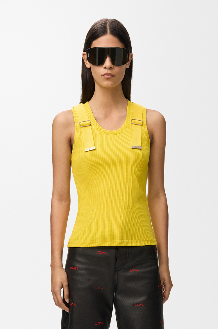 LOEWE Tanktop aus Stretch-Baumwolle Gelb