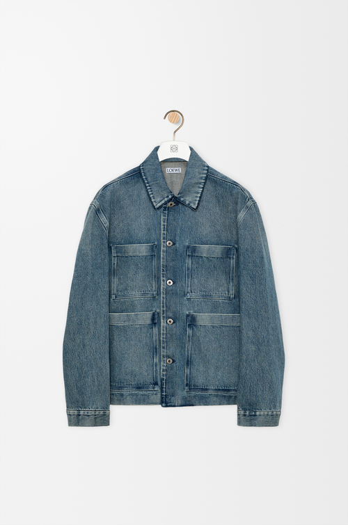 LOEWE Workwear-Jacke aus Denim Blauer Denim