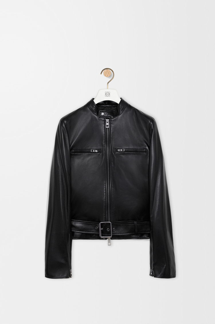 LOEWE Giacca biker in nappa di agnello Nero