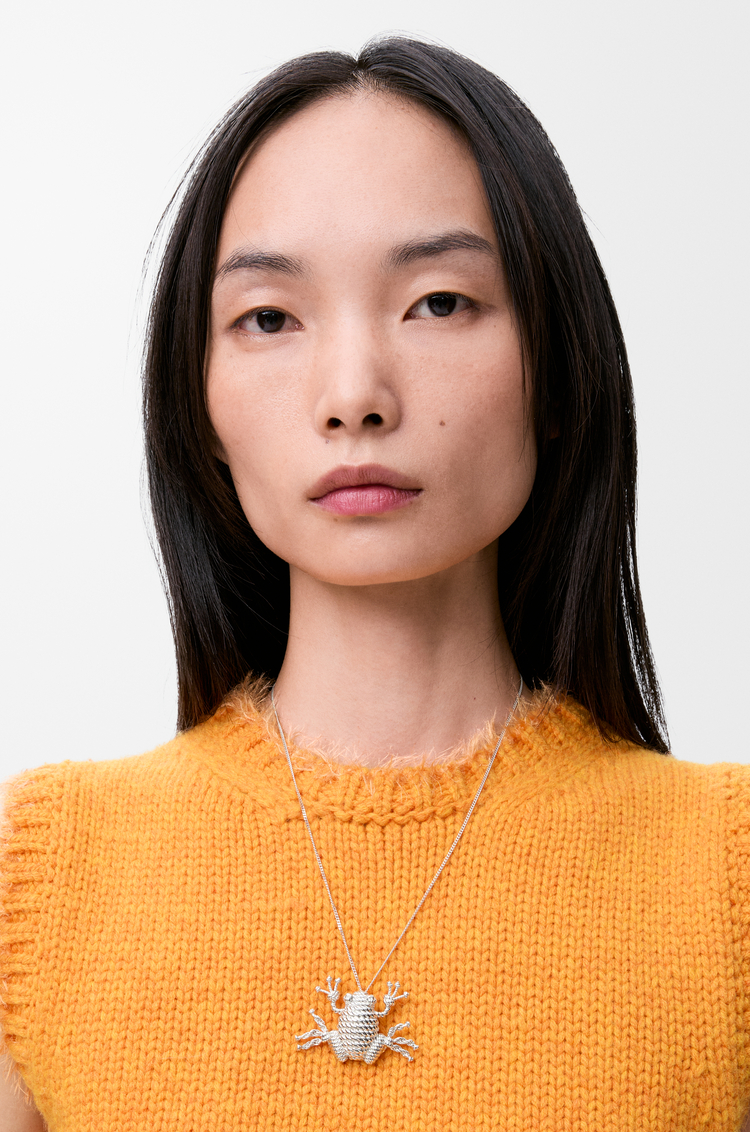 LOEWE Collar Frog Plata