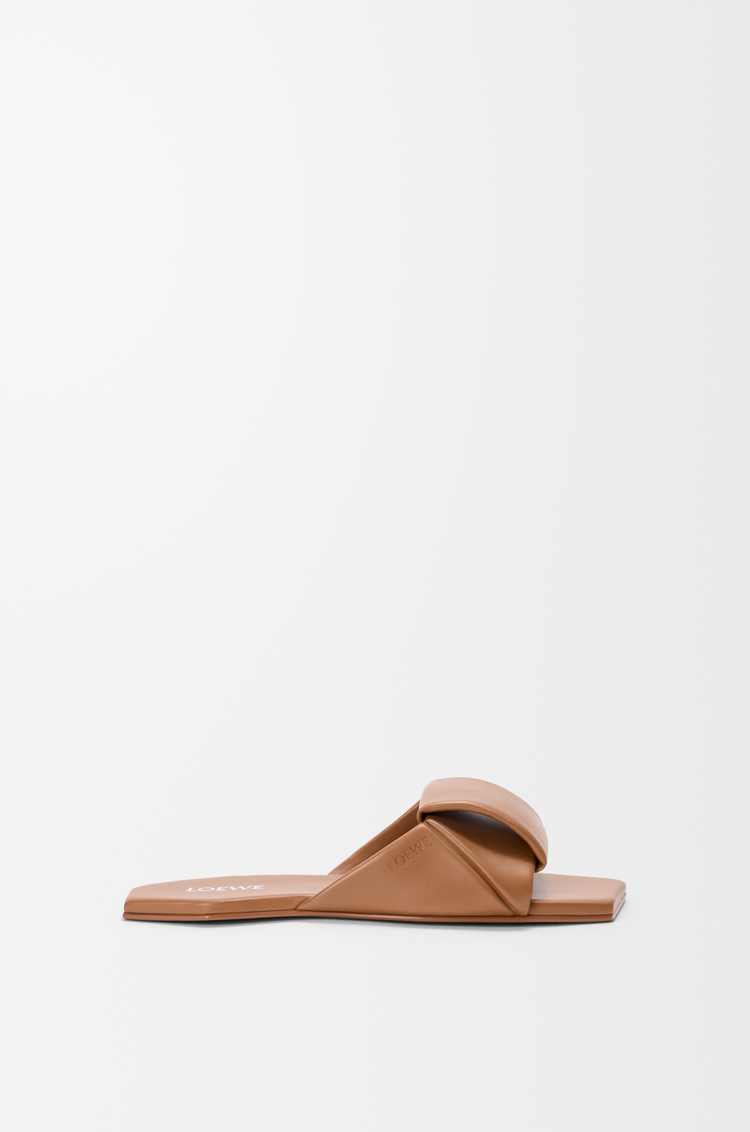 LOEWE Slide Origami in pelle di agnello Moca